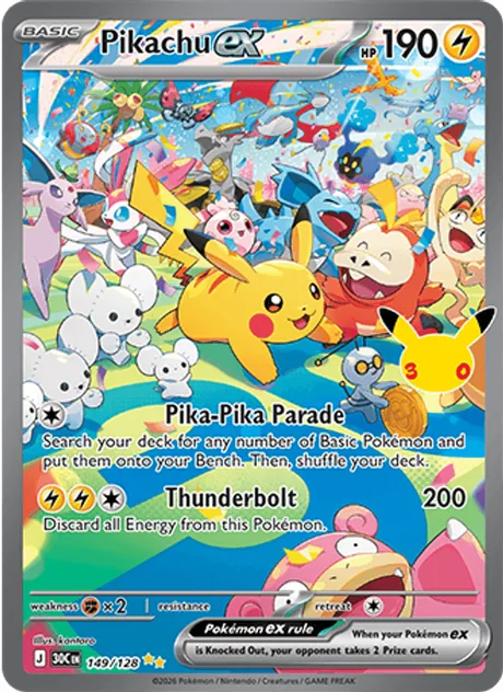 Pikachu ex (30th Celebration)