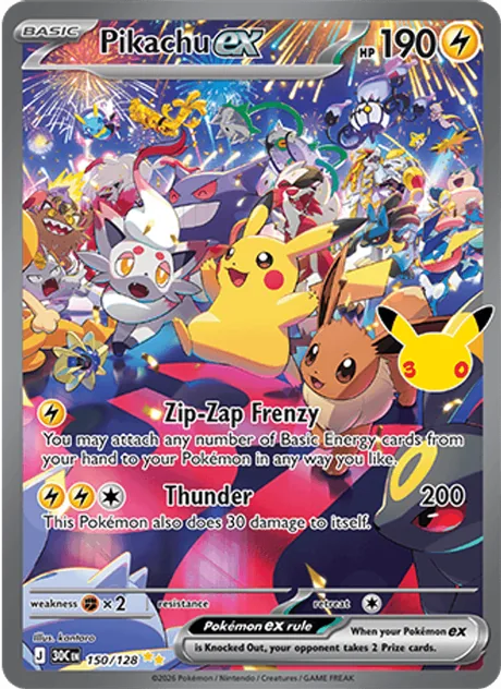 Pikachu ex (30th Celebration)