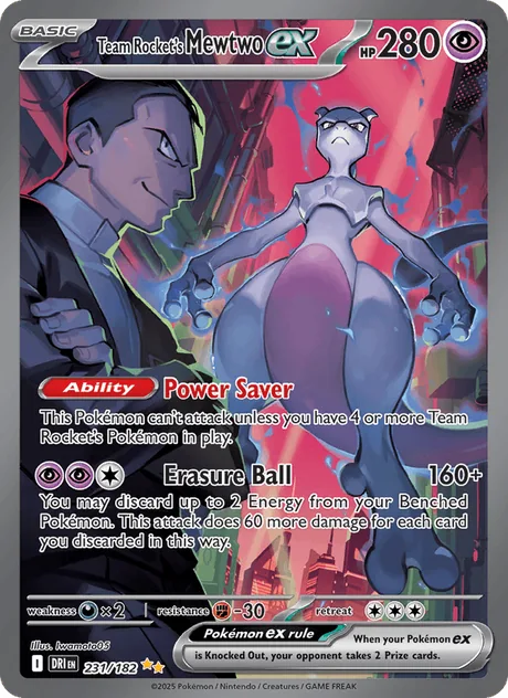Team Rocket's Mewtwo ex (Destined Rivals)