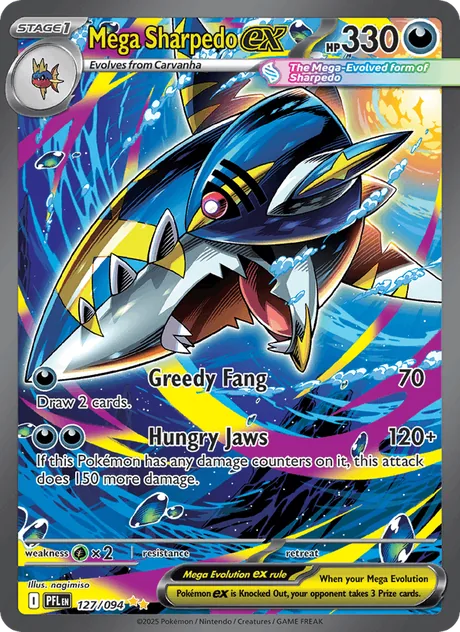 Mega Sharpedo ex (Phantasmal Flames)